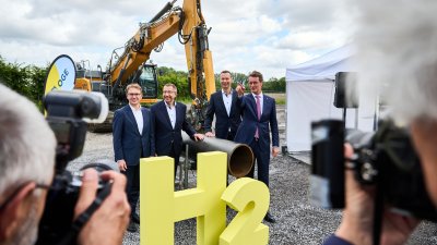 Spatenstich für H2-Trainingsstrecke für den Transport von Wasserstoff mit Ministerpräsident Hendrik Wüst