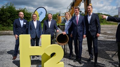 Spatenstich für H2-Trainingsstrecke für den Transport von Wasserstoff mit Ministerpräsident Hendrik Wüst
