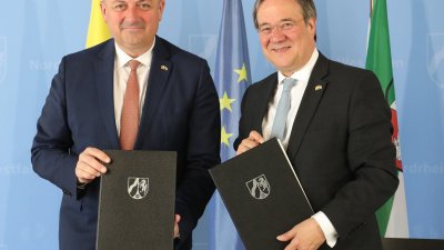 Ministerpräsident Armin Laschet und Willy Borsus unterzeichnen Gemeinsame Erklärung zur Vertiefung der Zusammenarbeit