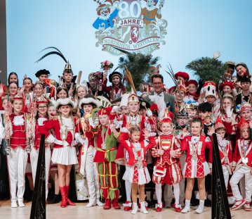 Gruppenfoto auf der Bühne