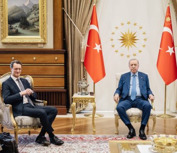 Ministerpräsident Hendrik Wüst trifft den türkischen Präsidenten Recep Tayyip Erdoğan