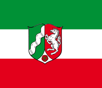Bild mit Landesdienstflagge NRW