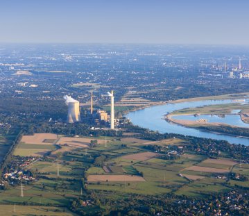 Rhein Landschaft Luftaufnahme