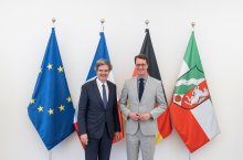 Ministerpräsident Hendrik Wüst empfängt den Botschafter der Französischen Republik