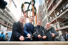 Richtfest des neuen Hüffer-Campus von Universität und Fachhochschule Münster