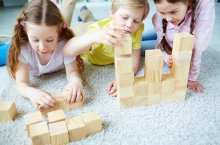 Bild Kindergarten Kinder Bauklötze