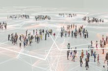 Netzwerk, Menschen, digital, social media