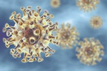 Animierte Grafik eines Corona-Virus