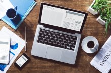Arbeiten am Laptop