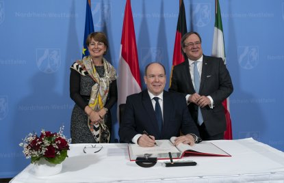 Ministerpräsident Armin Laschet empfängt Fürst Albert II. von Monaco