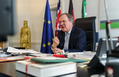 Bilaterales Gespräch von Ministerpräsident Armin Laschet mit dem britischen Außenminister Dominic Raab