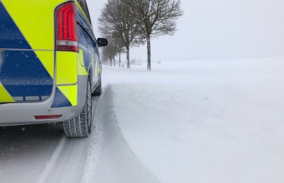 Polizeieinsatz im Winter 