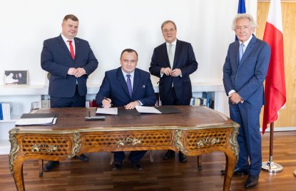 Ministerpräsident Laschet empfängt Schlesiens Marschall Jakub Chełstowski