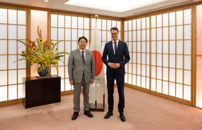 Ministerpräsident Hendrik Wüst trifft japanischen Außenminister Yoshimasa Hayashi