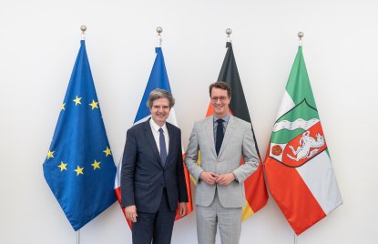 Ministerpräsident Hendrik Wüst empfängt den Botschafter der Französischen Republik