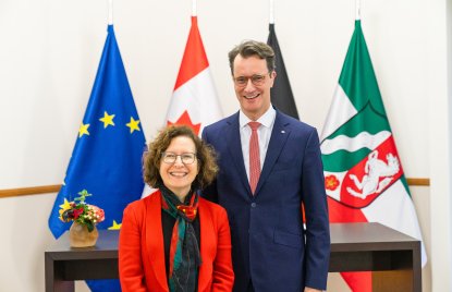 Ministerpräsident Wüst empfängt die Botschafterin von Kanada in Deutschland zum Antrittsbesuch