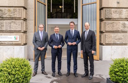 Ministerpräsident Wüst empfängt österreichischen Bundesminister Wolfgang Hattmannsdorfer