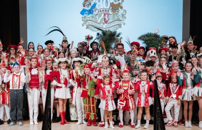 Gruppenfoto auf der Bühne