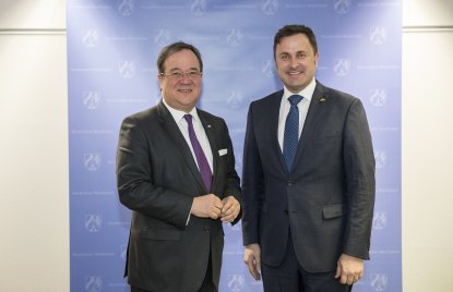 Ministerpräsident Armin Laschet empfängt den Premierminister von Luxemburg Xavier Bettel