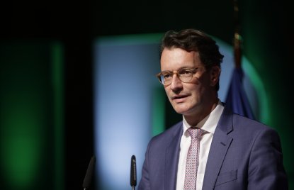 Ministerpräsident Hendrik Wüst spricht beim Arbeitnehmerempfang 2022