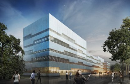 Visualisierung des Neubaus der Folkwang Universität der Künste