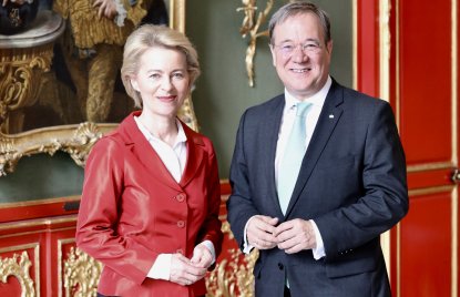 Ministerpräsident Armin Laschet empfängt designierte Präsidentin der Europäischen Kommission in Aachen
