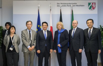 Ministerpräsidentin Hannelore Kraft empfängt japanischen Wirtschaftsstaatsminister Matsumura