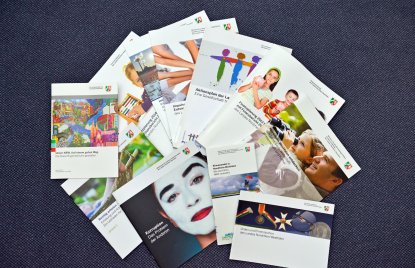 Bild mit Materialien des Broschürenservice