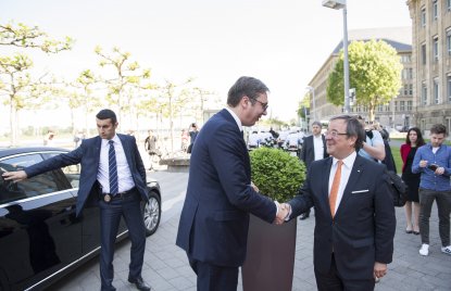 Ministerpräsident Laschet empfängt den Staatspräsidenten der Republik Serbien