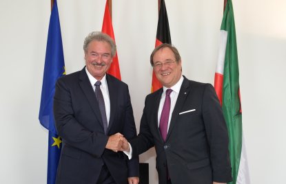 Ministerpräsident Armin Laschet empfängt Luxemburgs Außenminister Jean Asselborn