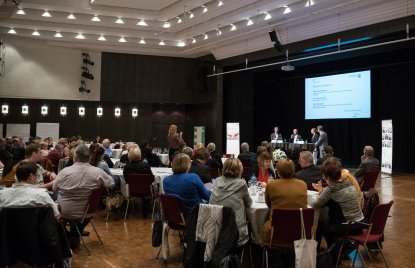 Staatssekretärin Andrea Milz auf der Veranstaltung Engagementstrategie für das Land Nordrhein-Westfalen in Rheine