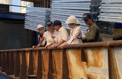 Bundeswirtschaftsminister Habeck und NRW-Wirtschafts- und Klimaschutzministerin Neubaur besuchen Klimahafen in Gelsenkirchen