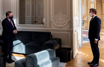 Treffen mit Emmanuel Macron