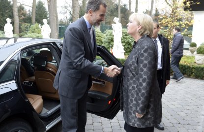 König Felipe VI. von Spanien hat Ministerpräsidentin Hannelore Kraft in Gütersloh besucht.