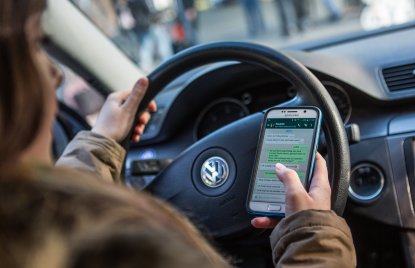 Aufklärungsaktion der Polizei NRW "Handy am Steuer"