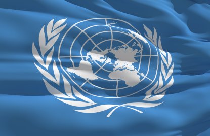 Bild zeigt die Flagge der UN