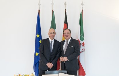 Ministerpräsident Laschet empfängt den Botschafter Italiens Luigi Mattiolo