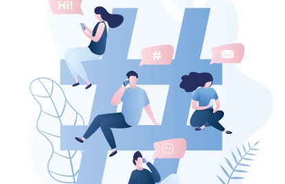 Kommunikation Hashtag