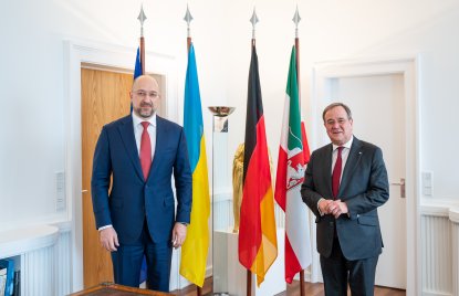 Ministerpräsident Armin Laschet empfängt den ukrainischen Ministerpräsidenten Denys Shmyhal