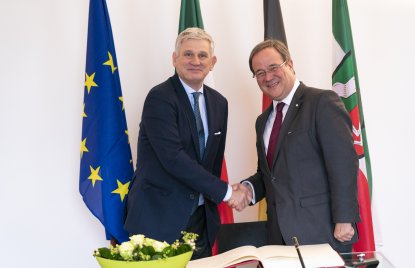 Ministerpräsident Laschet empfängt den Botschafter der Republik Italien, Pietro Benassi