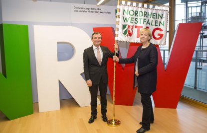 Antrittsbesuch des Düsseldorfer Oberbürgermeisters Thomas Geisel bei Ministerpräsidentin Hannelore Kraft