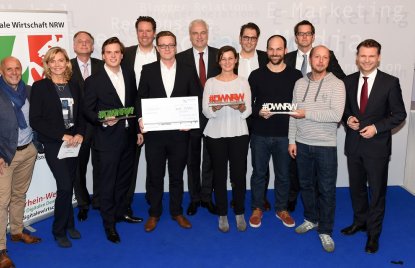 Gruppenbild der Gewinner des DWNRW Award 2015