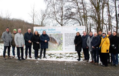 Minister Krischer und Ministerin Neubaur besuchen Burgfeyer Stollen in Mechernich