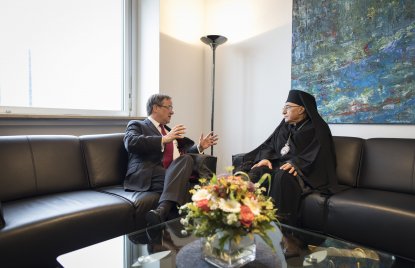Ministerpräsident Laschet empfängt den  Patriarchen der Melkitischen Griechisch-Katholischen Kirche aus Damaskus