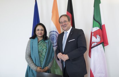 Ministerpräsident Laschet empfängt die Botschafterin der Republik Indien