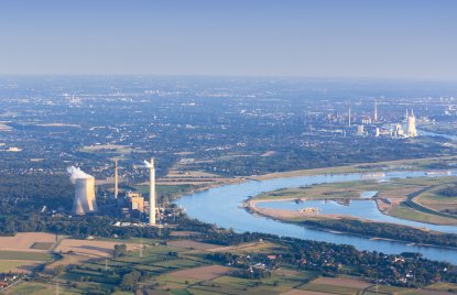 Rhein Landschaft Luftaufnahme