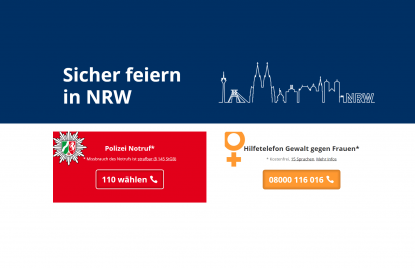 Screenshot Sicher feiern in NRW