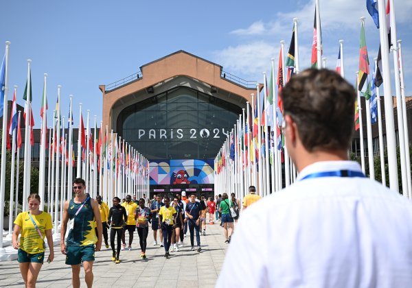 Besuch im Olympischen Dorf