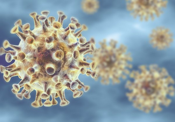 Animierte Grafik eines Corona-Virus